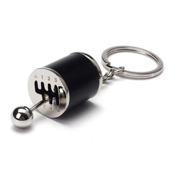 Hareketli Araba Vites Anahtarlık Altı Hız Manuel Vites Dişli Shifter Topuzu Metal Anahtarlık