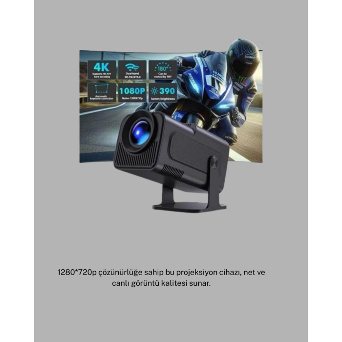 Android Projeksiyon Game Box – 1280x720p HD Çözünürlük, Bluetooth,HDMI ve USB Girişli