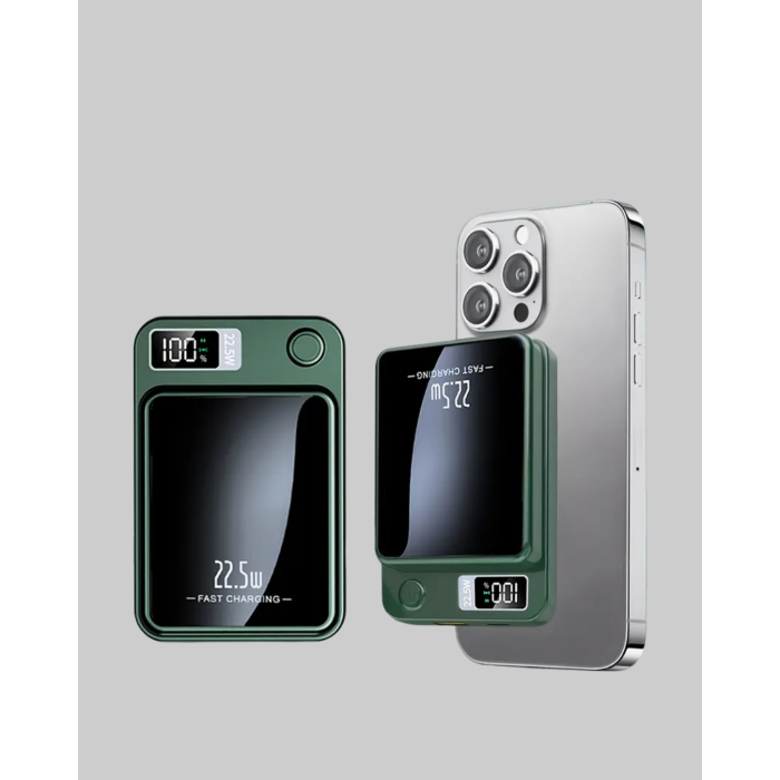 MagSafe Powerbank Kablosuz Şarjlı ve 22.5W Hızlı Şarj Destekli