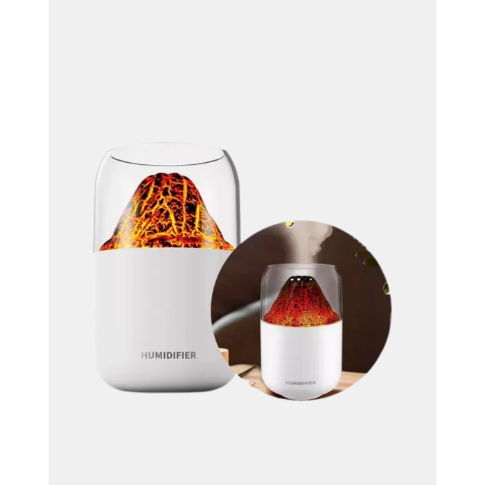 280ml Alev Işıklı Ultrasonik Hava Nemlendirici Sessiz ve USB Şarjlı