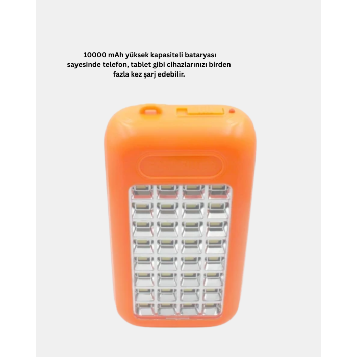 10000 mAh Güneş Enerjili Powerbank ve LED Kamp Lambası