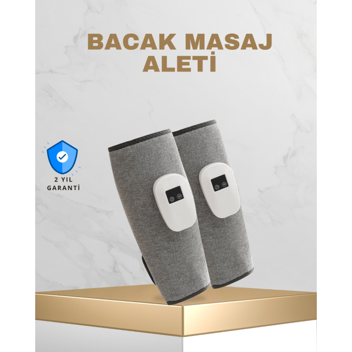 Taşınabilir Şarjlı Baldır Masaj Aleti – 3 Kademeli Isı ve Basınç Ayarı, Titreşim Fonksiyonlu