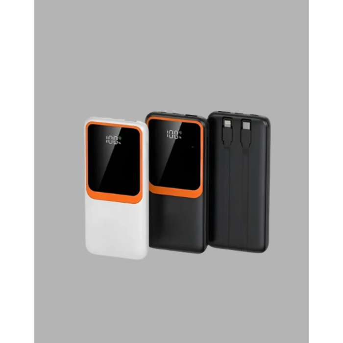 Taşınabilir 10000 mAh Powerbank – Dijital Göstergeli, Type-C ve USB Çıkışlı