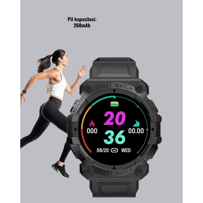 Dijital Spor Saat – Kalp Atışı, Kalori ve Adım Takip Özellikli
