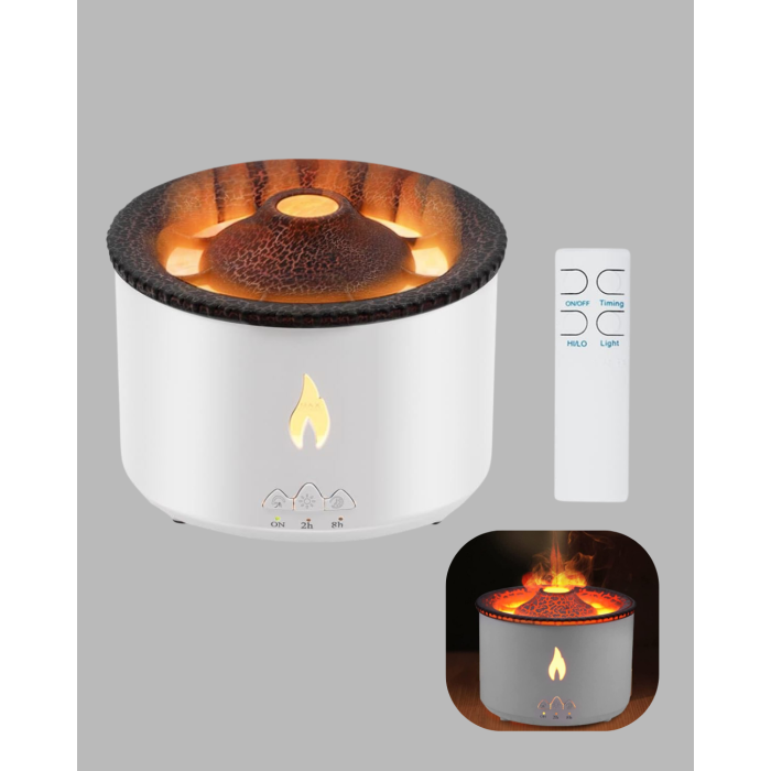 Volkan Efektli Aroma Difüzörü – Sessiz Çalışma, Otomatik Kapanma ve LED Işık