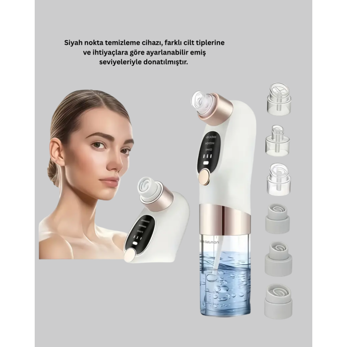 Vakum Teknolojili Siyah Nokta Temizleyici – Cilt Tonu Eşitleyen Masajlı Cilt Bakım Cihazı