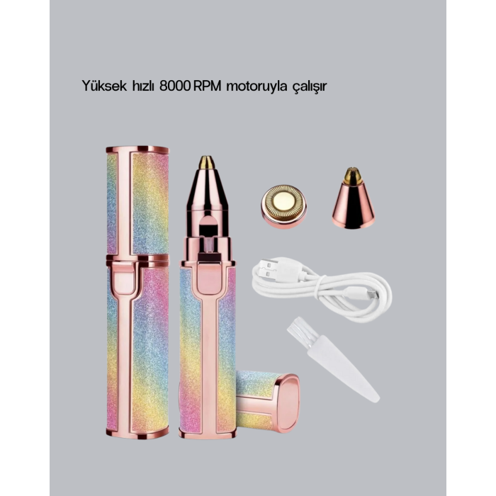 USB Şarjlı Kaş ve Yüz Tüy Alma Cihazı – Taşınabilir ve Acısız Kullanım