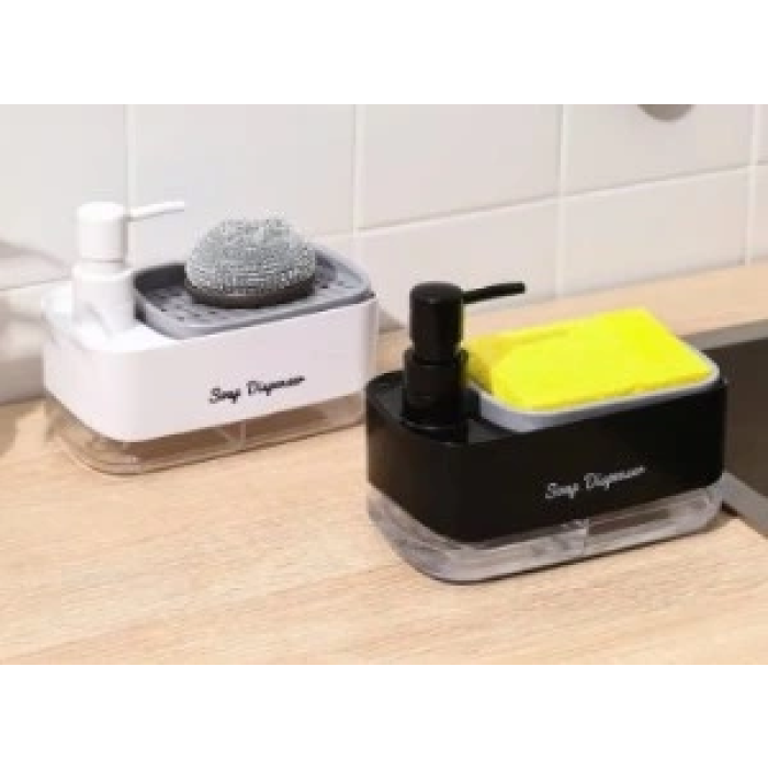 BFS Çift Hazneli Sıvı Sabunluk ve Süngerlik Hazneli