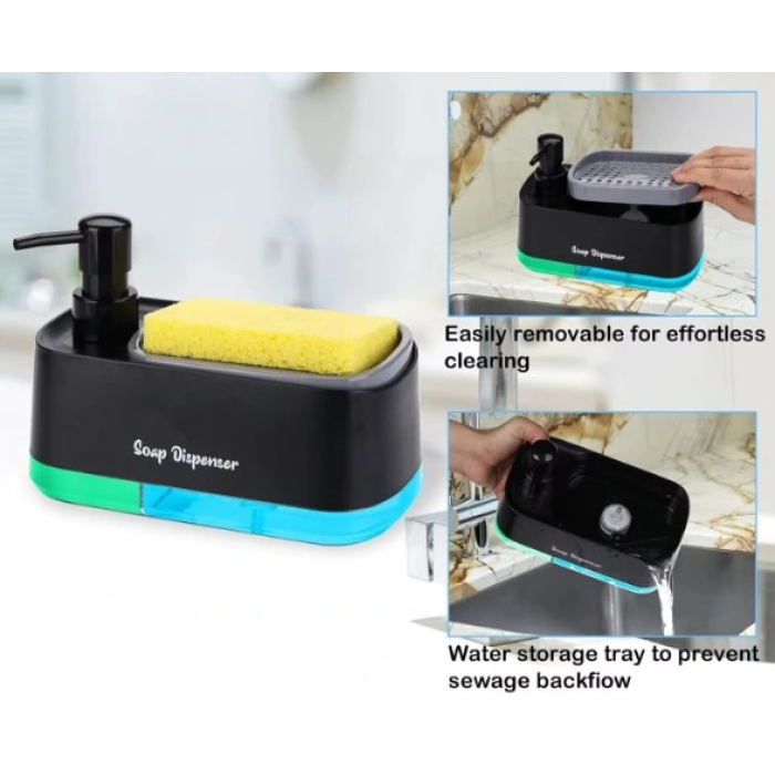 BFS Çift Hazneli Sıvı Sabunluk ve Süngerlik Hazneli