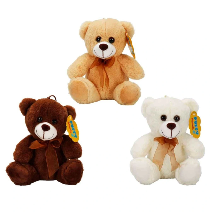 BFS 0998 PELUŞ AYI OTURAN KURDELELİ 21CM 2R