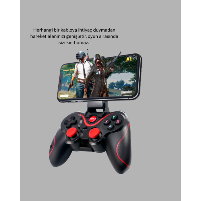 Bluetooth Kablosuz Gamepad TV PC Telefon Uyumluluğu Kolay Bağlantılı