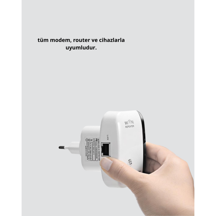Kablosuz İnternet Genişletici 2.4GHz WiFi Repeater Kolay Kurulumlu
