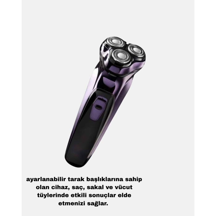 Profesyonel Şarjlı Tıraş Makinesi Ayarlanabilir Başlıklı Kablosuz