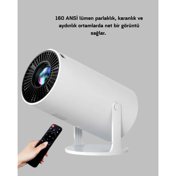 Kablosuz Bağlantılı Full HD Ev Sinema Projeksiyonu 160 ANSI Lümen