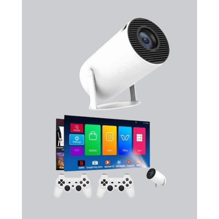 Kablosuz Projeksiyon Cihazı 4K Destekli HDMI USB Oyun Uyumlu