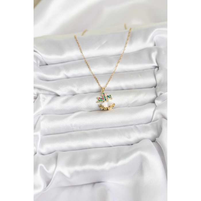 BFS 316L Çelik Zincir Gold Renk Chirtsmas Bell Model Yılbaşı Temalı Kadın Kolye