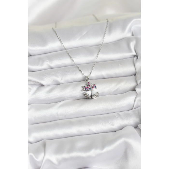 BFS 316L Çelik Zincir Gümüş Renk Chirtsmas Bell Model Yılbaşı Temalı Kadın Kolye