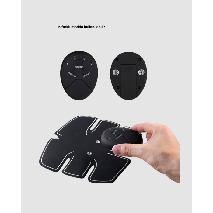 EMS Göbek ve Kol Kas Uyarıcı Cihaz 6 Modlu Elektronik Vücut Şekillendirici