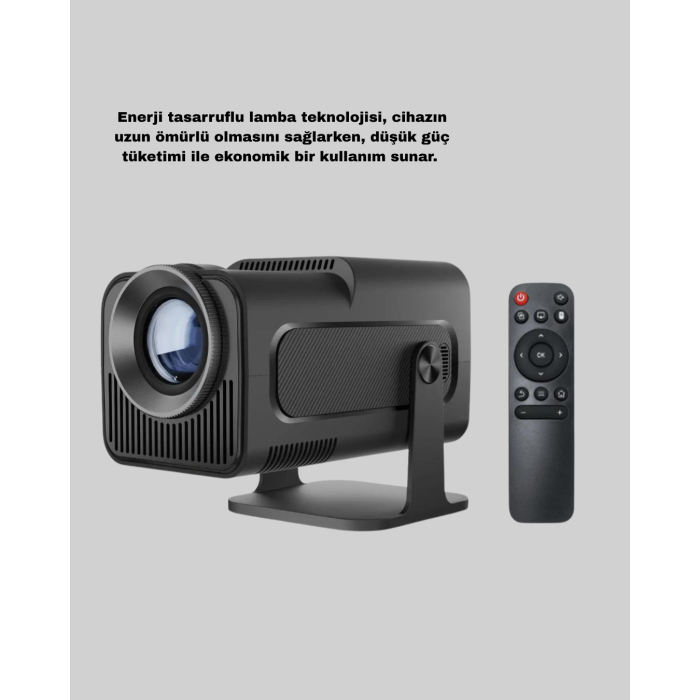 Taşınabilir Akıllı Projeksiyon HDMI USB Uyumlu Oyun Destekli Kompakt