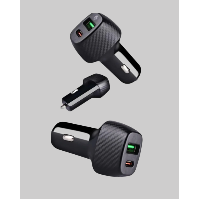 PD Destekli 38W Araç Şarj Başlığı Type-C + USB Çift Çıkış Hızlı Şarj