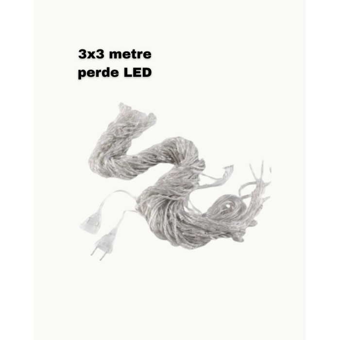 3x3 LED Işık Perdesi Şelale Model İç Dış Mekân Dekorasyonu