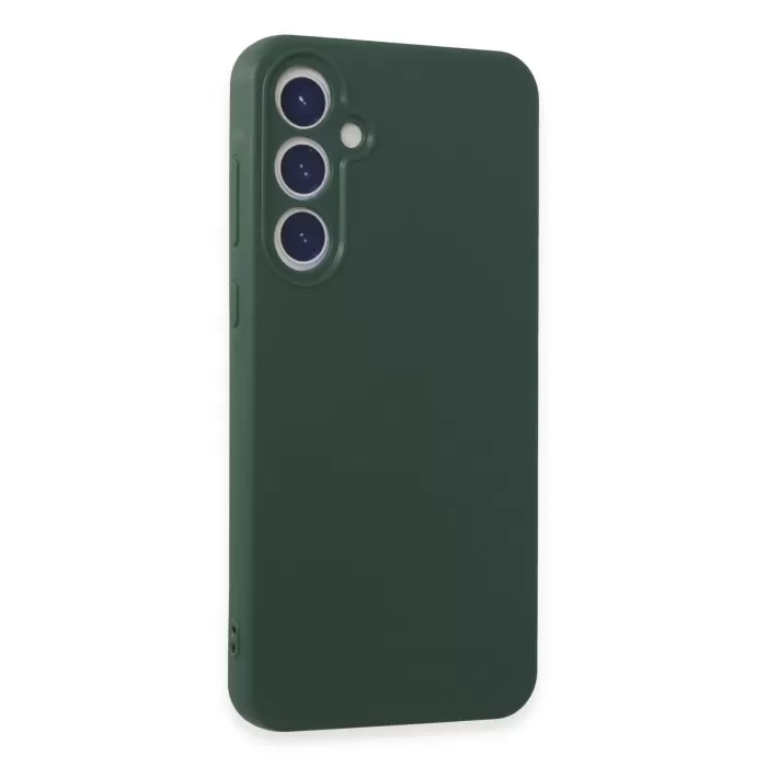 Newface Samsung Galaxy A55 5G Kılıf First Silikon - Koyu Yeşil