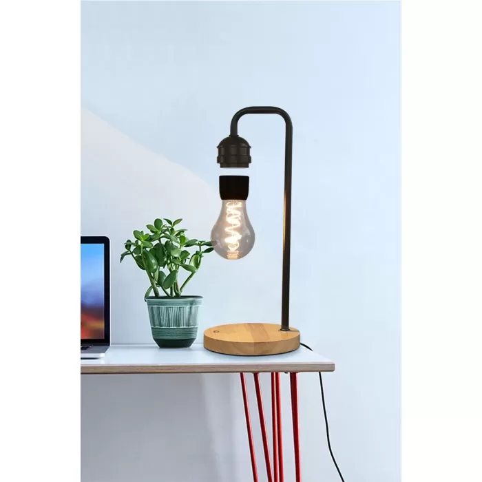 Newface XF01 Ampul Görünümlü Kablosuz Şarj Özellikli Gece Lambası - Siyah