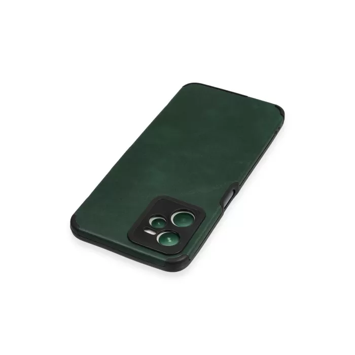 Newface Realme C35 Kılıf Loop Deri Silikon - Yeşil