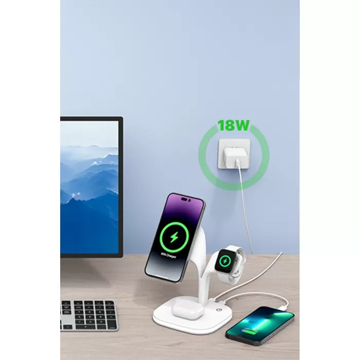 Newface YM-UD22 Kablosuz Şarj Masaüstü Set - Yeşil