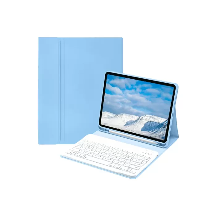 Newface iPad Pro 11 (2022) Kılıf KC01 Smart Klavyeli Tablet Kılıfı - Açık Mavi