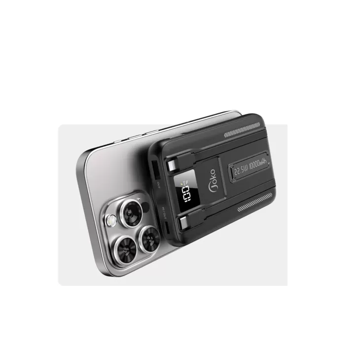 Joko J39 10.000 mAh 20W PD Dahili Kablolu Magsafe Powerbank - Siyah