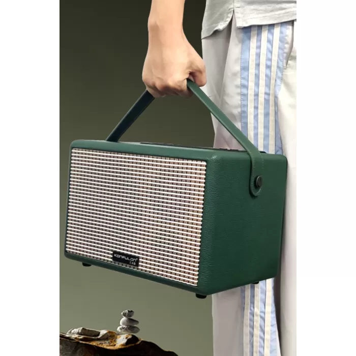 Konfulon F32 2x50W Sürücülü 2 Adet Mikrofonlu BT 5.2 Kablosuz Hoparlör - Siyah