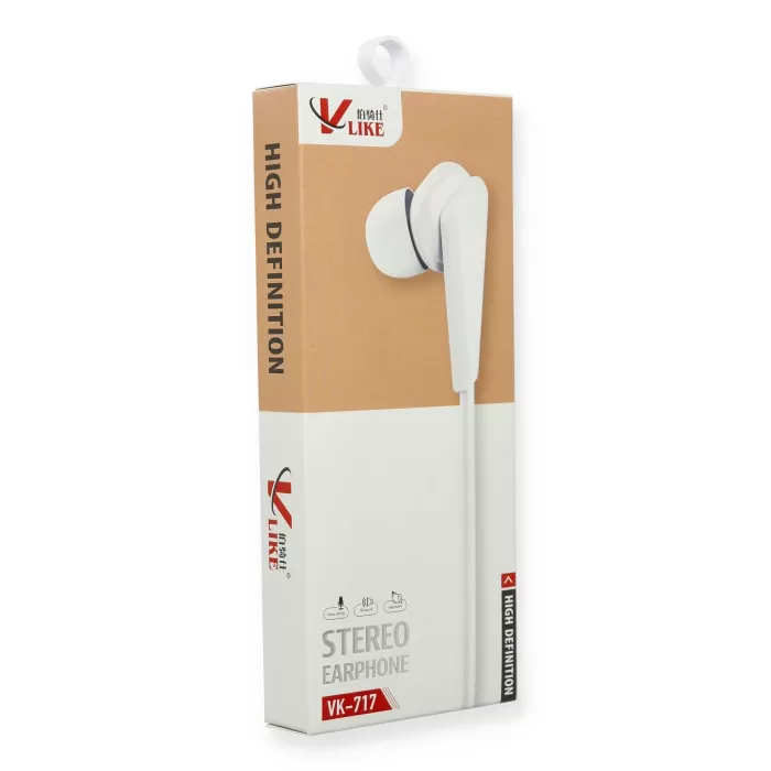 Vlike VK717 Kulak içi Kulaklık - Beyaz