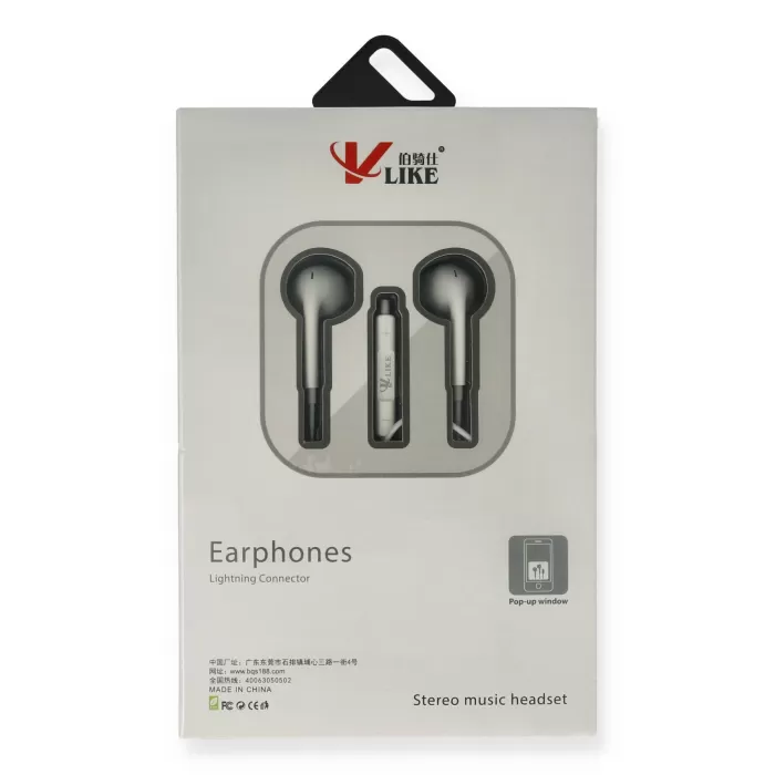 Vlike VK i7 Lightning Bluetooth Kablolu Kulaklık