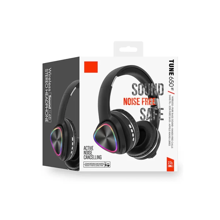 Karler Bass Tune 650 BT RGB Kablosuz Kafaüstü Kulaklık - Siyah