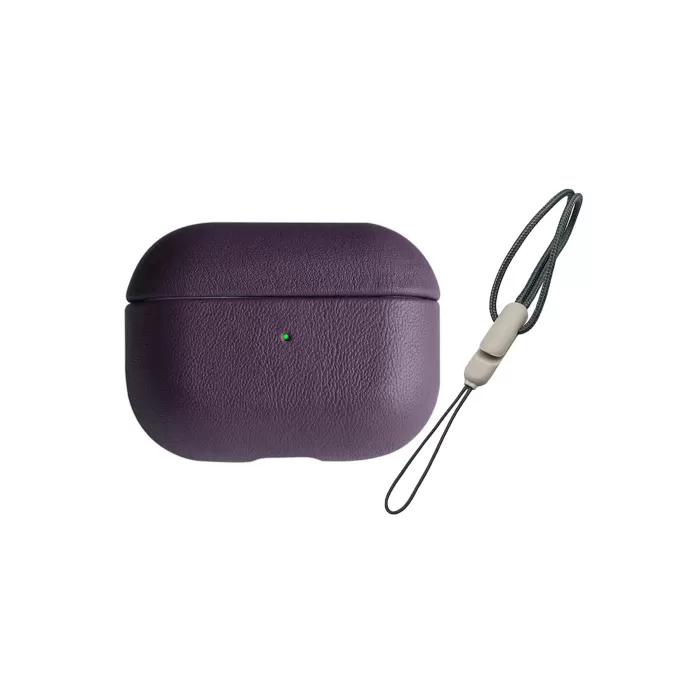 Newface Airpods Pro 2 (2.nesil) 405 Deri Kılıf - Mor