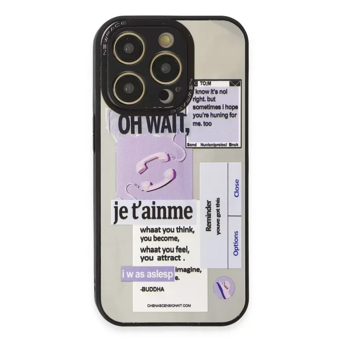 Newface iPhone 12 Pro Kılıf Mirror Desenli Kapak - Mirror - 4