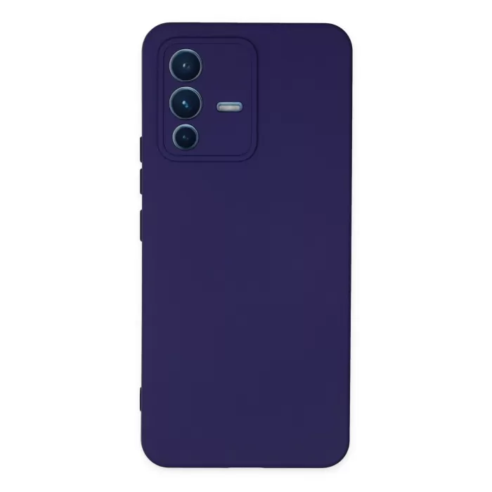 Newface Vivo V23 5G Kılıf Nano içi Kadife Silikon - Mor