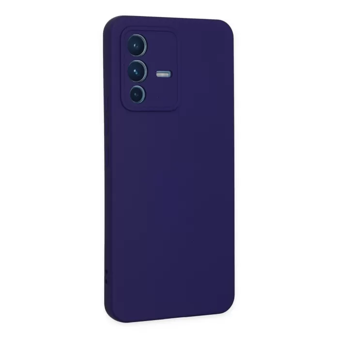 Newface Vivo V23 5G Kılıf Nano içi Kadife Silikon - Mor