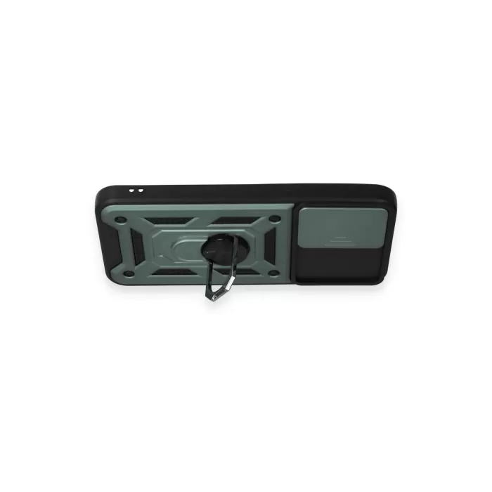 Newface Samsung Galaxy A54 5G Kılıf Pars Lens Yüzüklü Silikon - Yeşil