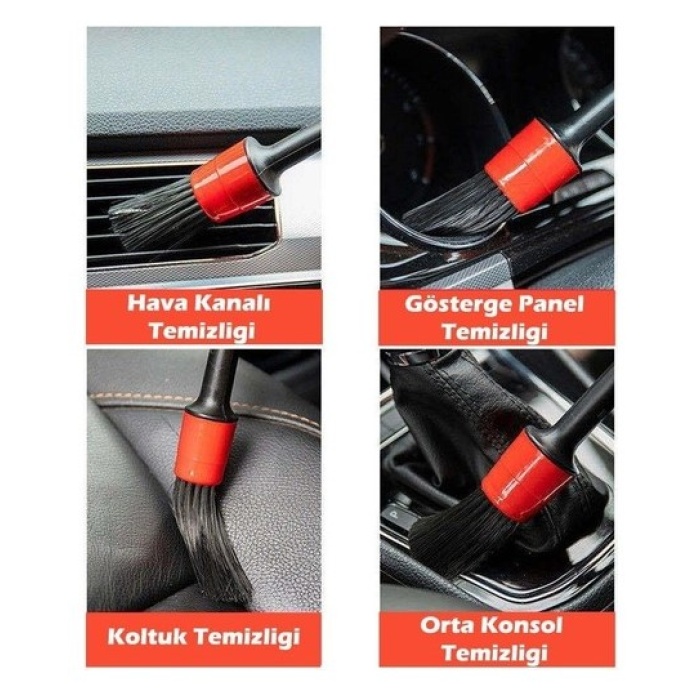 CM-235 Araba Temizlik Detay Fırçası 5li Set