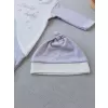 Lucky   Nakışlı Es Çizgi Boy Şapkalı Erkek Bebek Tulumu Kahvemelanj