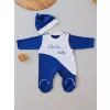 Lucky   Nakışlı Es Çizgi Boy Şapkalı Erkek Bebek Tulumu Lacivert