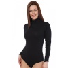 Moda Çizgi Bayan Uzun Kol  Boğazlı Çıtçıtlı Body 260