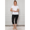 Moda Çizgi Microfiber Kapri Tayt 5864