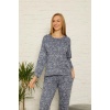 Moda Çizgi Kadın Penye Pijama