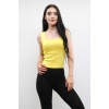 Moda Çizgi Triko Atlet Sarı