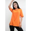Moda Çizgi Zincir Aksesuarlı Tshirt Turuncu