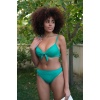 Moda Çizgi Kadın Destekli Fiyonklu Alt Üst Yeşil Bikini Takım 35008