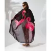 Kadın Rahat Kesim Kemerli Şifon Kimono - Siyah